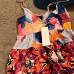 French Connection  Vivviola Bubble Gum Multi Color Cami Peplum Top Sz 0 Photo 2