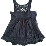 Boston Proper Women's Black Lace Overlay High Neck Tank Top Size S Photo 1