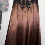 Vintage Dark Beaded Chocolate Donna Gray Formal Gown Evening Dress Floor Length Size 14 Photo 9
