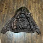 ✨STUNNING✨ Vintage 100% Lambskin Moto Bomber Jacket in Chocolate Brown Size XL Photo 12