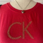 Calvin Klein  Pink Rhinestone CK Tee Shirt Top Photo 1