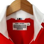 Tory Burch  Sport Orange and White Knit Track Jacket Size S Photo 4