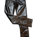 Vintage Roughrider Black Faux Leather Pants 9/10 Bareback Yoke 80's 90's NFR Photo 0
