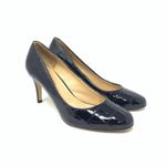 Talbots Women’s Black Leather Croc Embossed Round Toe Pumps Size 8 Classic Heels Photo 0