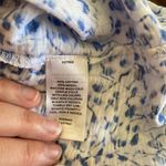 Caslon NWT white and blue pebble print short sleeve neck top XS 60% cotton Photo 4