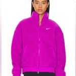 Nike NSW Swoosh Plush Jacket in Vivid Purple & Pink Oxford Coat NWT Size… Photo 4