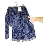 The Jetset Diaries Midnight Paisley Print Romper Size Small Blue New Photo 6