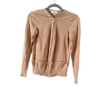 Michael Kors Women's Tan Gold Zip Cardigan Sweater XS Photo 7