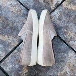 Joie  Huxley Light Gray Croc Embossed Suede Sneakers Sz 7.5 Photo 4