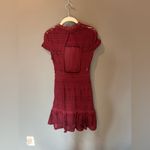 Foxiedox New $163 Nordstrom  Open Back Ellie Dress Fit and Flare Lace in Burgundy Photo 6
