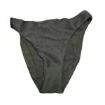 J.Crew Textured Curved-Waist Cheeky Bikini Bottom High Cut Black Size Small NWT Photo 0