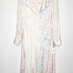 Something Navy NWT  Tie Dye Trench Coat Duster Jacket Pink Blue Size XS Photo 2