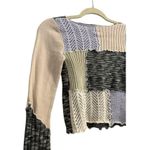 Urban Outfitters  Overlock Patchwork Knit Top Sweater Purple Boho Size Small Photo 2