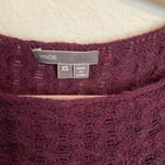 Vince Mini Cable Shirttail Merino Wool Alpaca Blend Sweater Burgundy Xs Photo 1