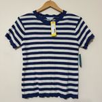 Market & Spruce NWT  Blue and White Striped Knit Tee Photo 0