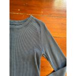 Free People  We The Free Thermal Waffle Knit Long Sleeve Top NWT Small Dark Blue Photo 6
