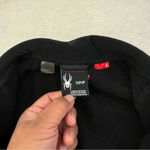 Spyder  Womens Jacket Small  Black Waffle Weave Knit Full Zip Casual Logo Photo 4