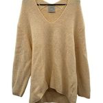 Urban Outfitters Victoria Cream Oversized Knit Long Sleeve V Neck Sweater Size M Photo 1