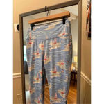 Crown & Ivy  Sailboat Leggings Size Medium Blue Yellow Photo 2