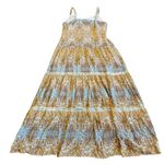 Sundance Bohemian Print Maxi Dress Tank Top Lace Trim Sheath Size 10 Women's Brown Photo 7