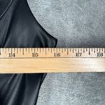 Calvin Klein  Jumpsuit XS Black Faux Leather Wide Leg V-Neck Tie Waist Formal Photo 10