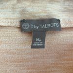Talbots T by light peach and white athletic pullover sweatshirt Womans M petite Photo 1