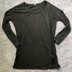 olive green long sleeve shirt dress, size women’s small. Photo 0