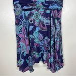Margarita Rayon Floral Mini Babydoll Dress Medium Hippie Boho Fairy Y2K Purple Multiple Photo 2