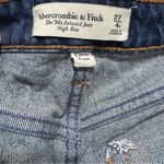 Abercrombie & Fitch The 90s High Rise Relaxed Dark Wash Cuffed Hem Jeans Photo 2