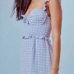 For Love & Lemons Periwinkle Sweetheart Heart Print Mini Dress Size L Large Photo 0