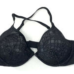 Victoria's Secret Body By Victoria Secret Black Lace Unlined Plunge Bra size 34D Photo 0