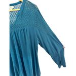 Style & Co Womens Plus 3X Kale Lace Shoulder Texture Split Neck Blouse NWT Boho Photo 4