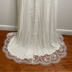 Lulus Passionate Romance White Beaded Sequin Mermaid Maxi Wedding Dress Medium Photo 6