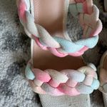 None Pink and Blue Braided Sandals Photo 2