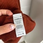 Smartwool Burnt Orange Merino Wool Blend Cable Knit Sweater Size L Photo 8