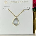Kendra Scott NWT!  Cory Gold Pendant Necklace in Slate Cats Eye Photo 0