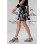 Tuckernuck  Athletic Piped Golf Skort Skirt Black Tan Ojai Vines 16 inch EUC S Photo 1