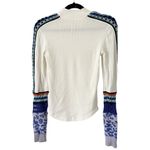 Free People  Switch It Up Cuff White Waffle Thermal Crochet Long Sleeve Top Sz XS Photo 7