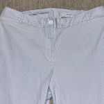 Talbots 18 wp perfect crop blue white stripe button at ankle Photo 1