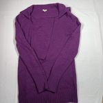 J.Crew   Women's HALF ZIP KNIT Asymmetrical SWEATER Wool Alpaca Blend Purple XS‎ Photo 7