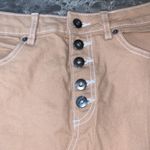 H&M only worn once tan button fly skirt Photo 3