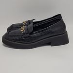 Kenneth Cole Reaction  Sienna Lug Black Loafers Shoes With Chain Size 9 Photo 11