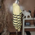 Liz Claiborne  Yellow Black Striped Stripe Sweater Long Medium/Large Top Winter Photo 8