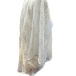eoie XS Ivory Lace Sheer Lightweight Open Front Kimono Cover Up Boho Chic White Photo 3