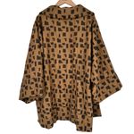 MarlaWynne Brown Black Geometric Print Open Jacket size 2X NWT Bracelet Sleeves Photo 9