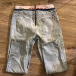 GRLFRND  Denim Turner Straight Leg Baggy Boy Elastic Band Distressed Zip Jeans 27 Photo 4