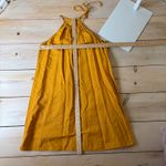 Ann Taylor Loft Beach NWT Women's Yellow Cotton Linen Sundress Beach Cover Up XS Photo 6