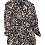 Karen Scott  Woman floral print blouse with adjustable tab sleeves 3X Photo 0