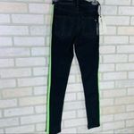 Rag and Bone NWT Mazie Black Lime Tuxedo Stripe Skinny Jeans Size 24 Photo 8