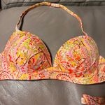 Victoria's Secret New  Angel Convertible Bikini Top Orange Floral Pattern… Photo 6